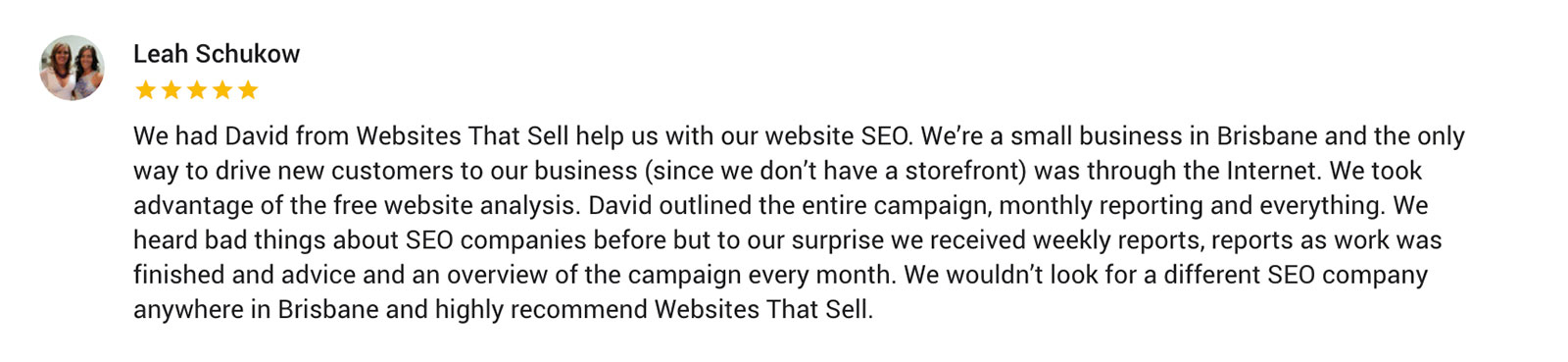 Leah Schukow - SEO clients