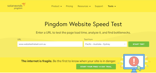 Pingdom Website Speed Test