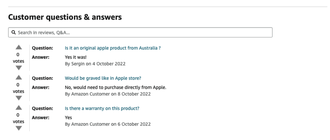 product FAQ's