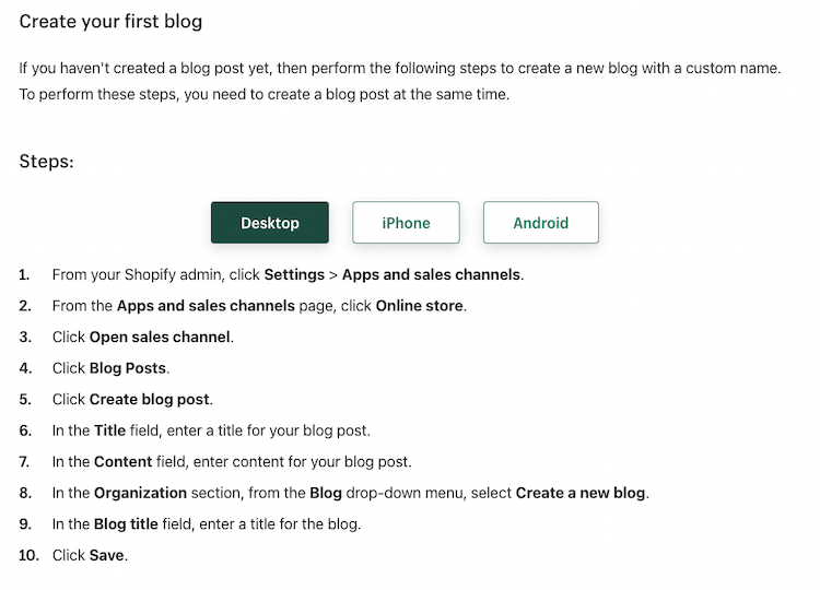 10 Steps To Create Your Blog On Shopify