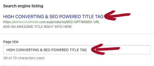 title tag optimisation