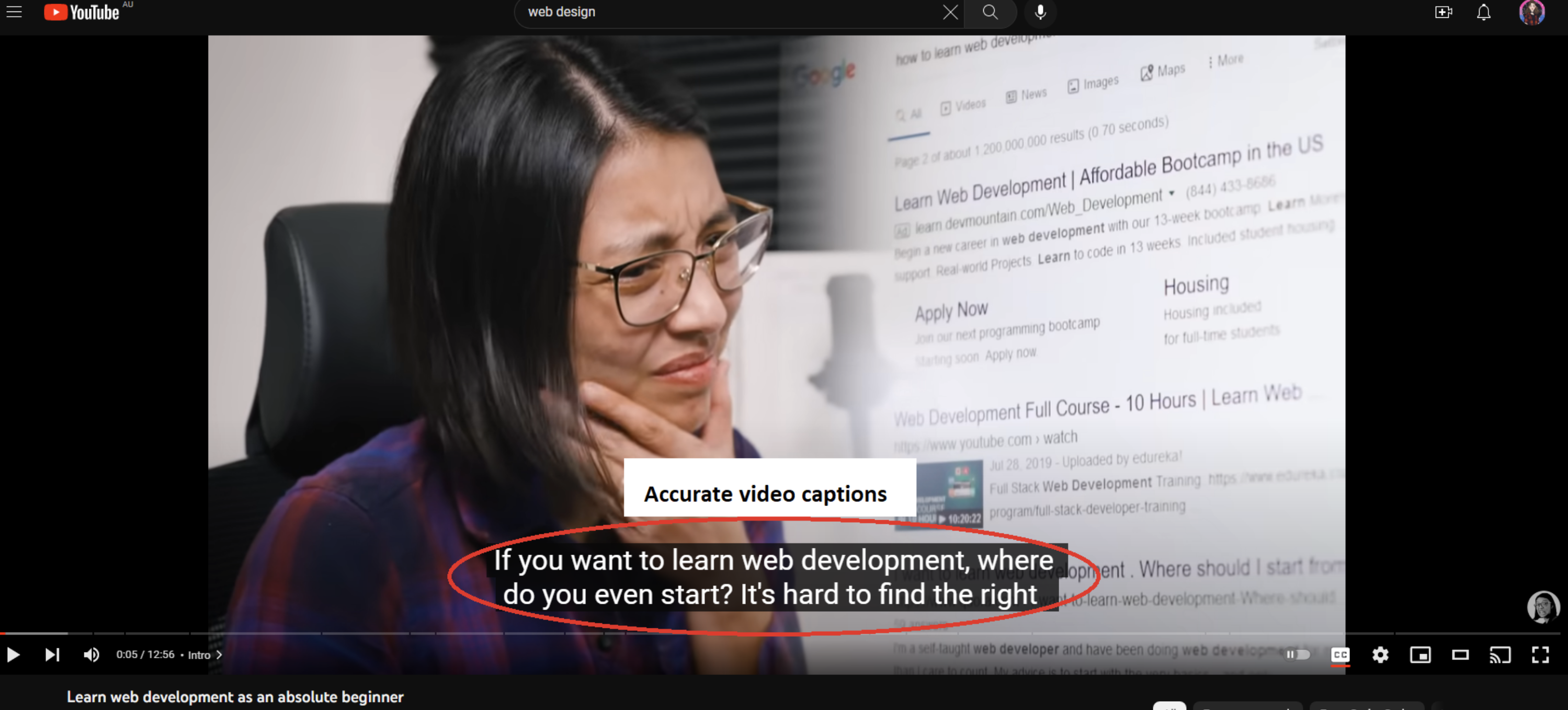 accurate video captions