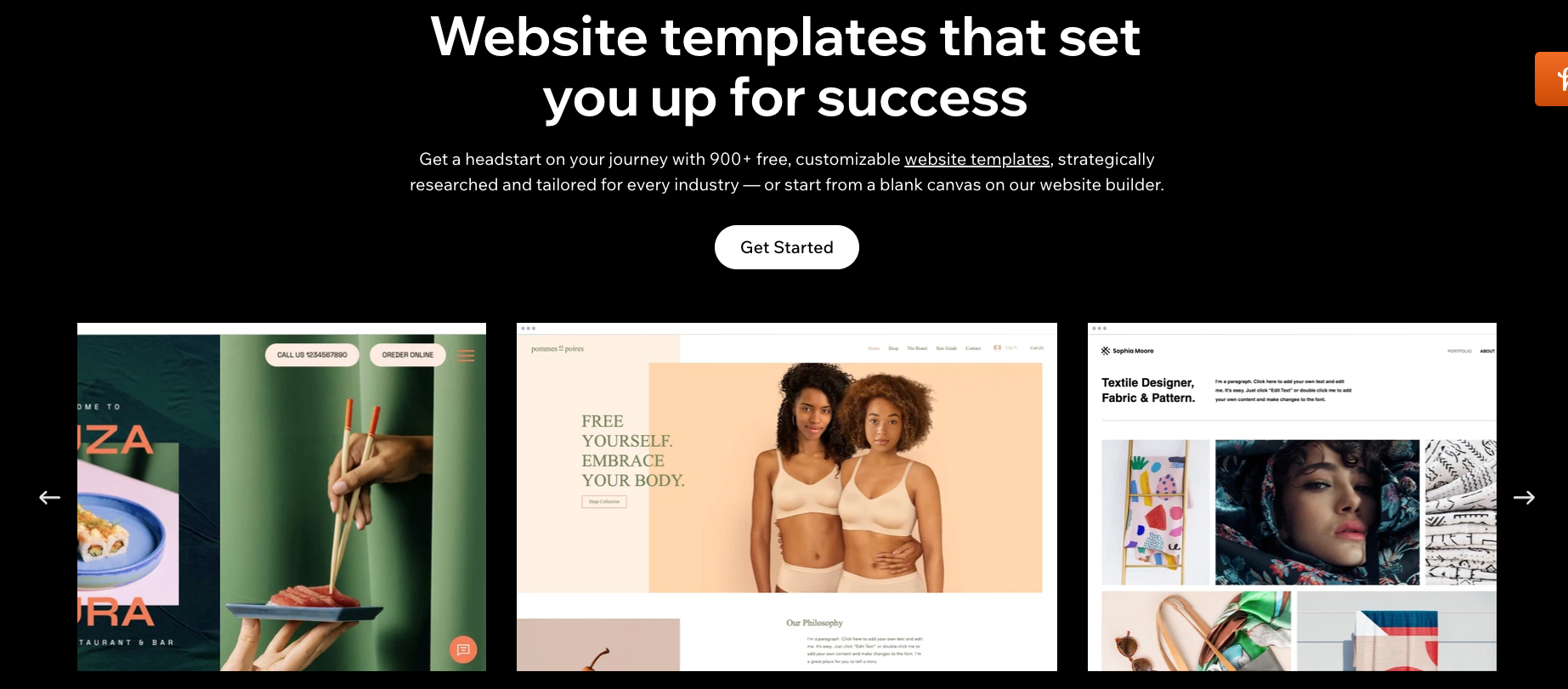 examples of template websites