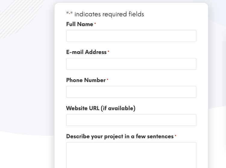 form field labels
