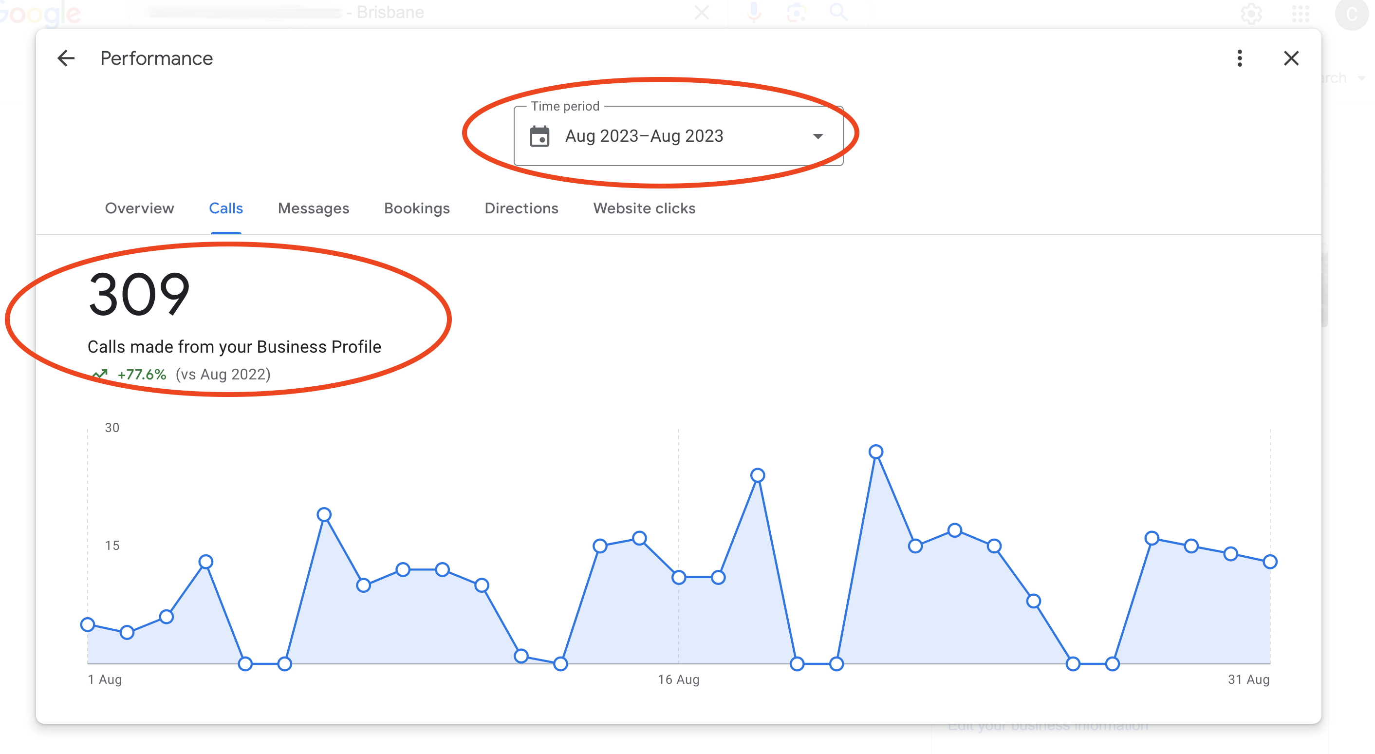 Google Business Profile Phone Calls