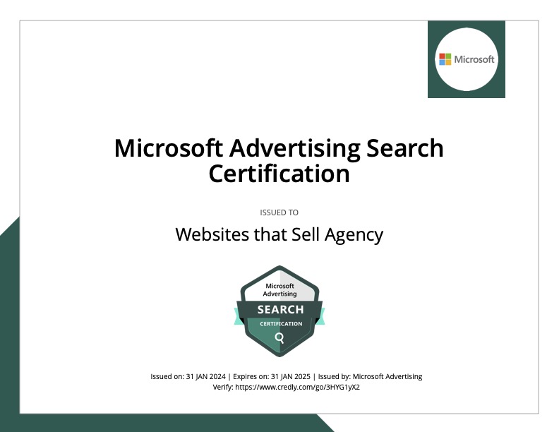 Microsoft Advertising Search Certification Badge