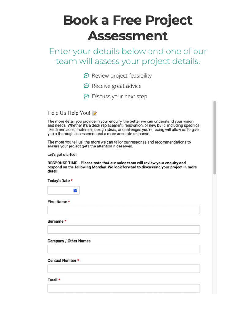 example of a free offer to turn visitors into leads