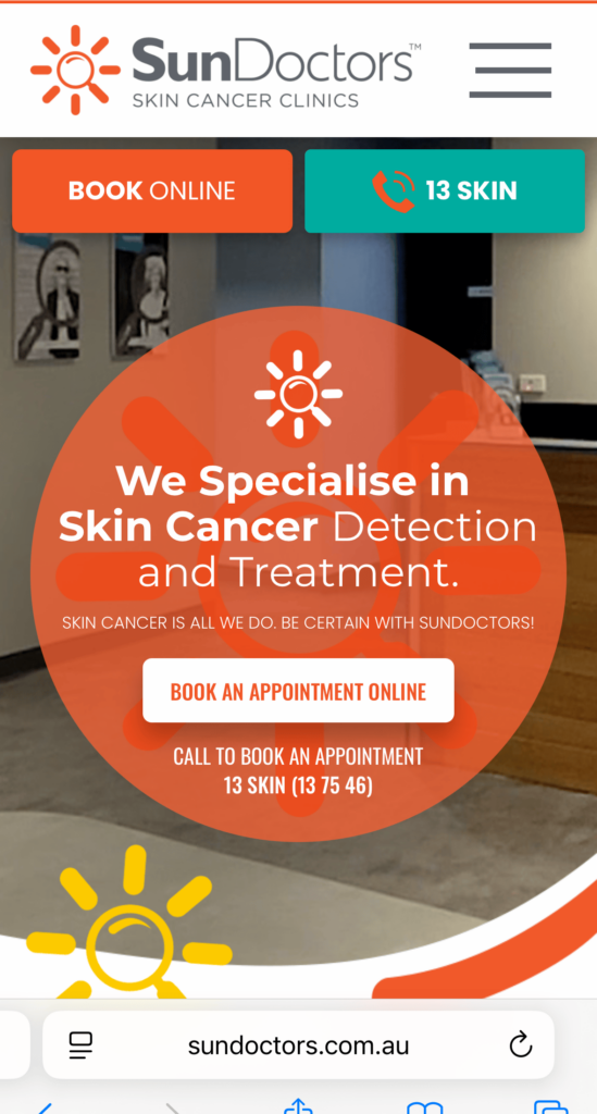 sundoctors mobile website example
