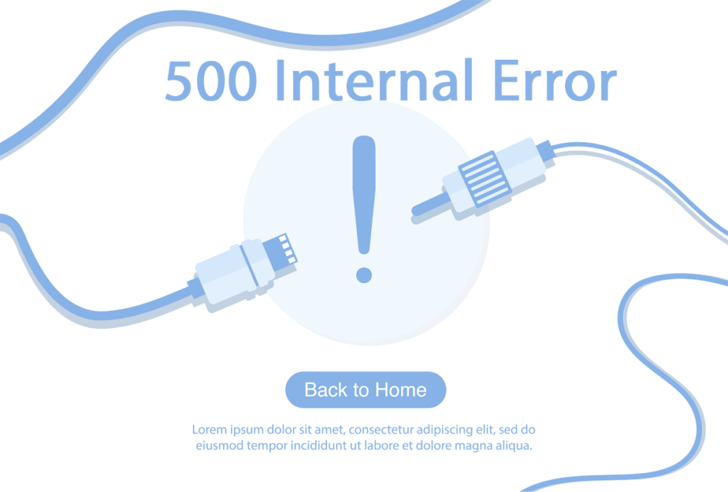 Example of 500 internal error page