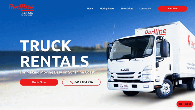 Redline Rental Truck Hire - Websites & Development Project