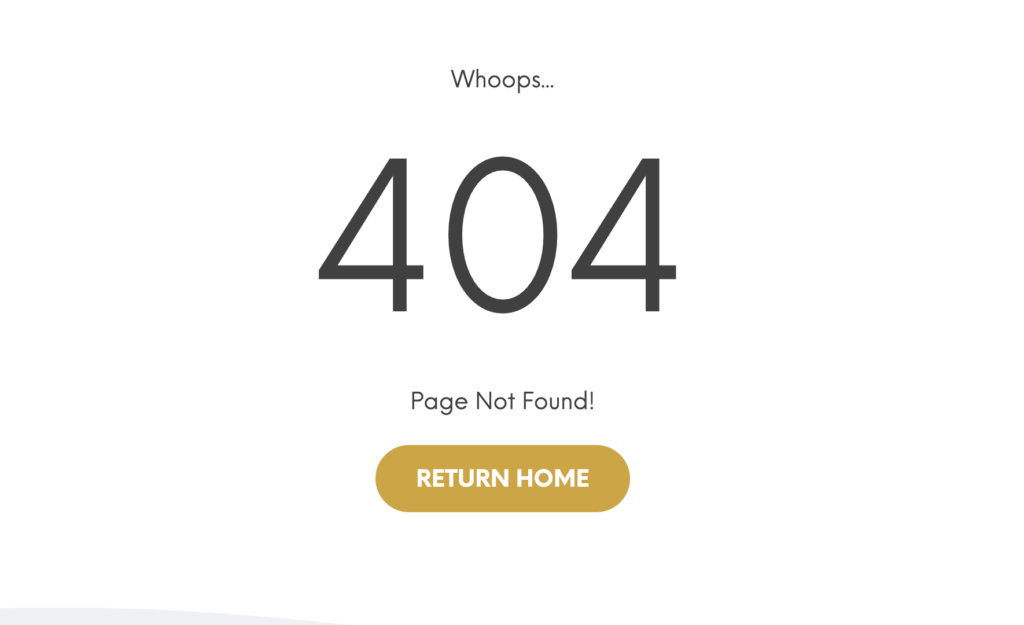 Example of 404 page
