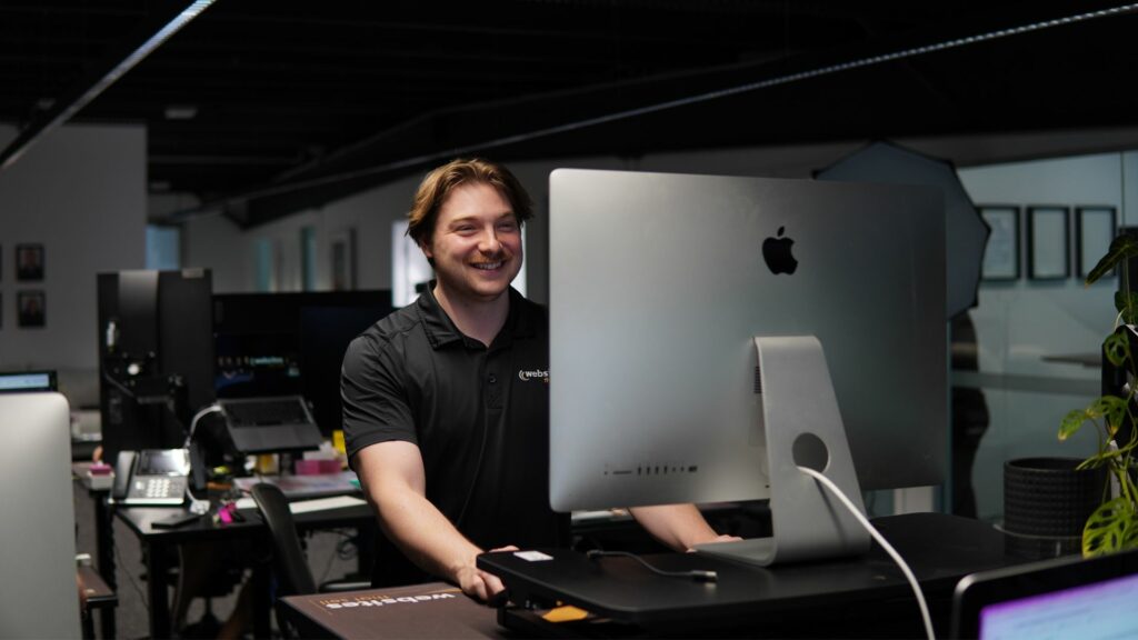 luke from the seo team working 