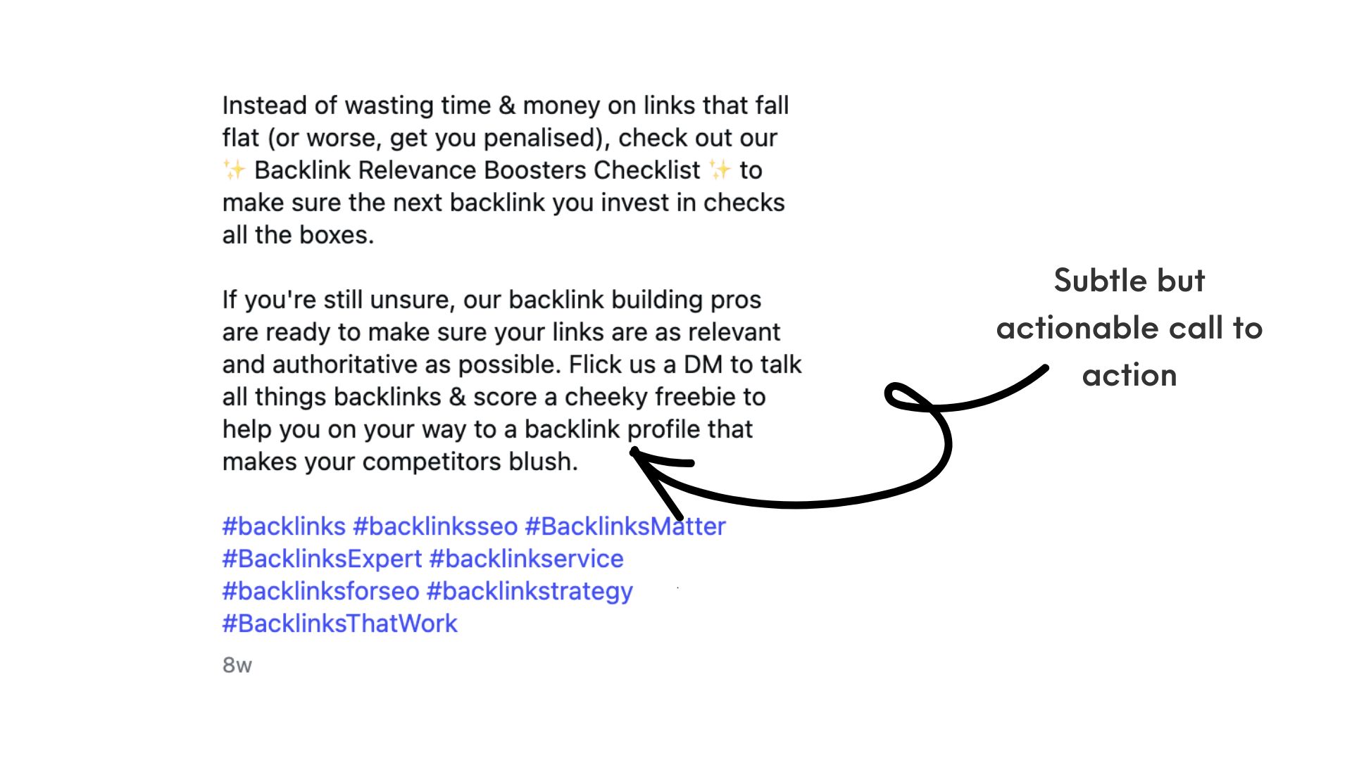 example of an effective call to action